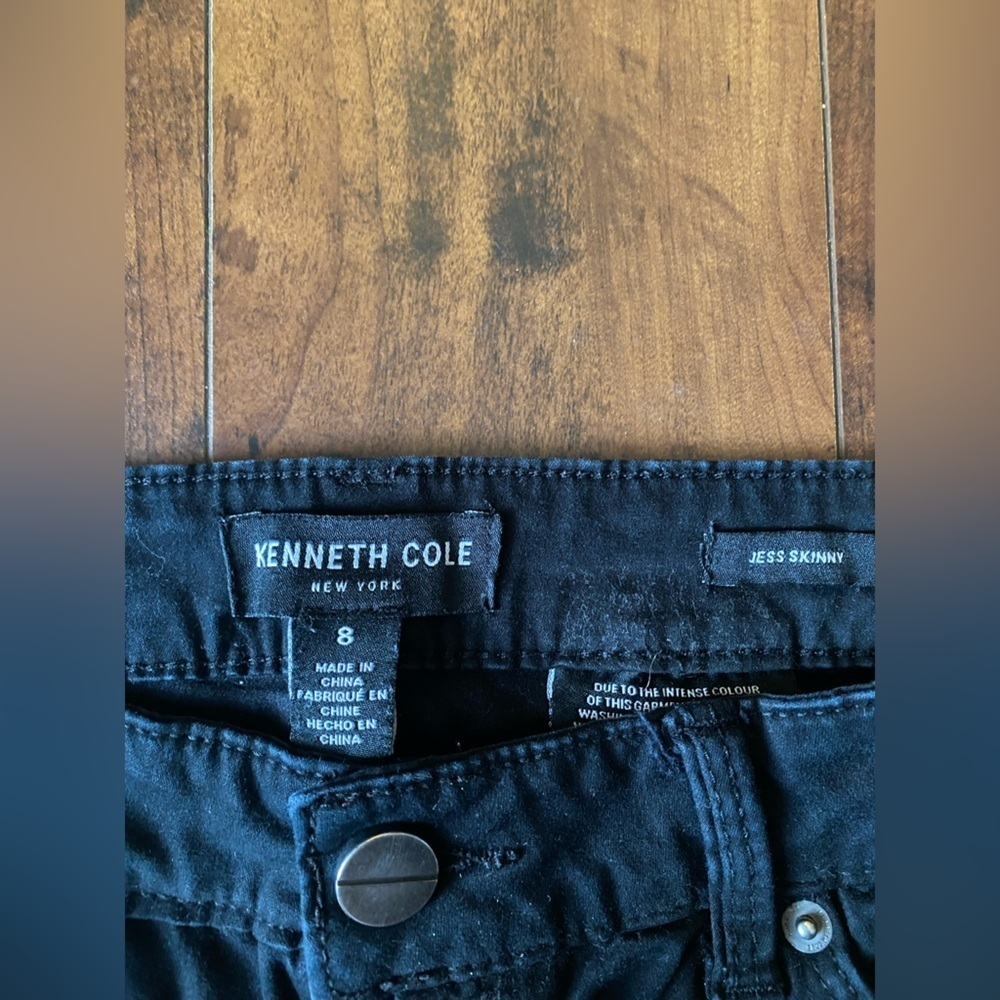 Kenneth Cole Stretchy Jess Skinny Black Denim Pants - Picture 2 of 6